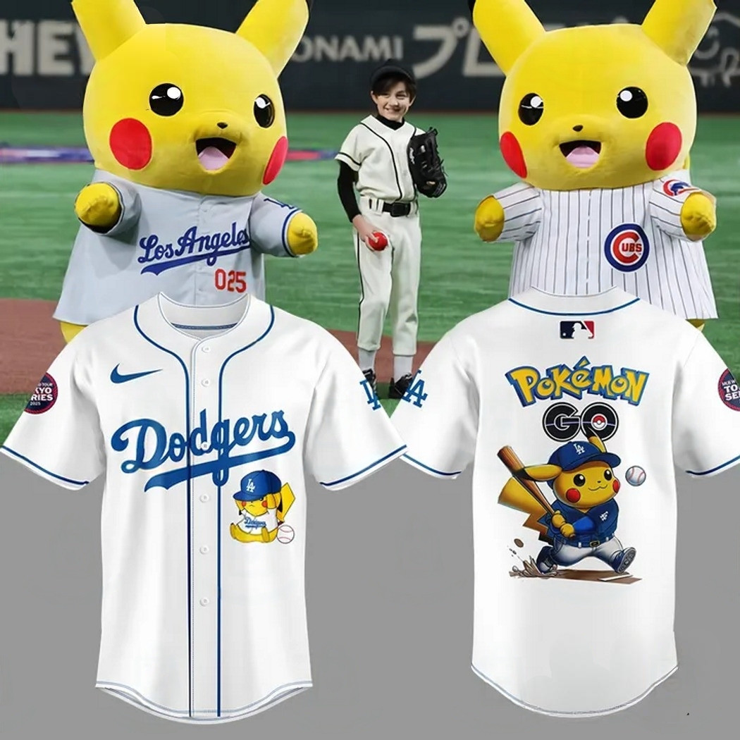 Los Angeles Dodgers x POKemon Tokyo Series Baseball Jersey Baseball Lover Gift Ideas