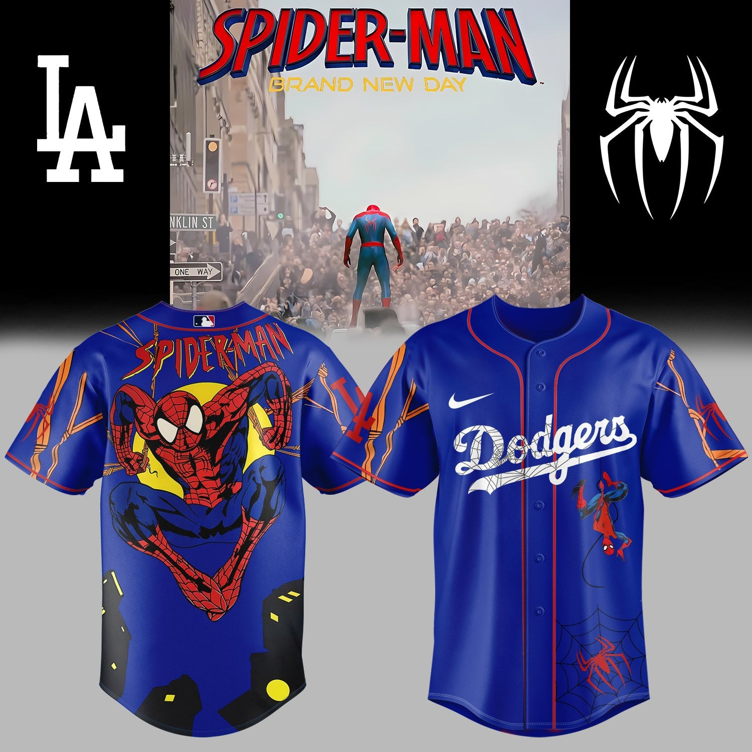 Los Angeles Dodgers x Spider Man New Day Jersey 2025 Best Gifts For Movie Enthusiasts