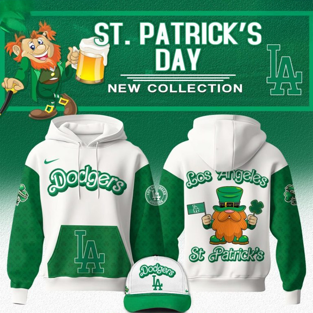 Los Angeles Dodgers x St. Patrick's Day Special Edition 2025 Hoodie Gifts For Basketball Fans