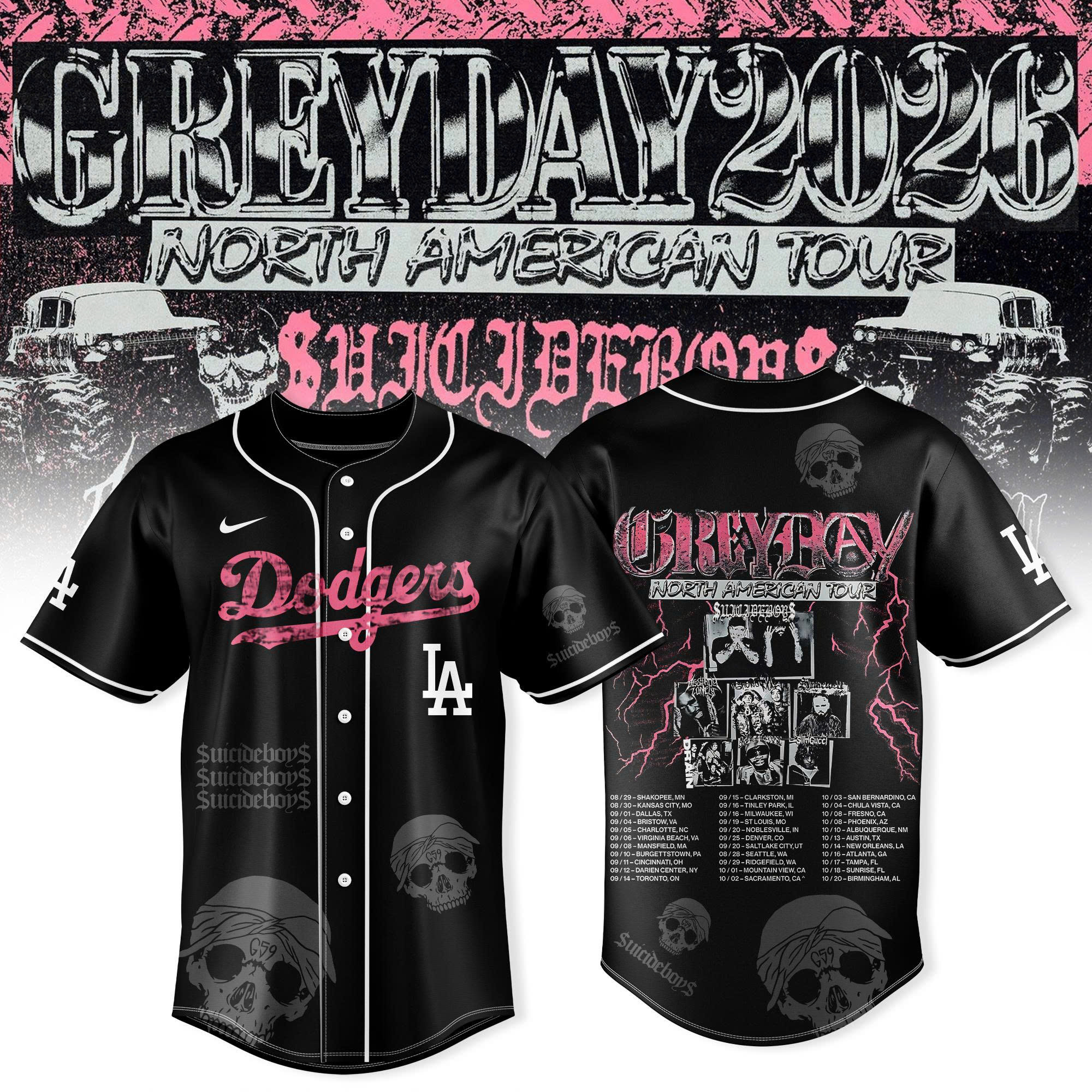 Los Angeles Dodgers x Suicideboy Baseball Jersey Game Day Clothing Baseball Lover Gift