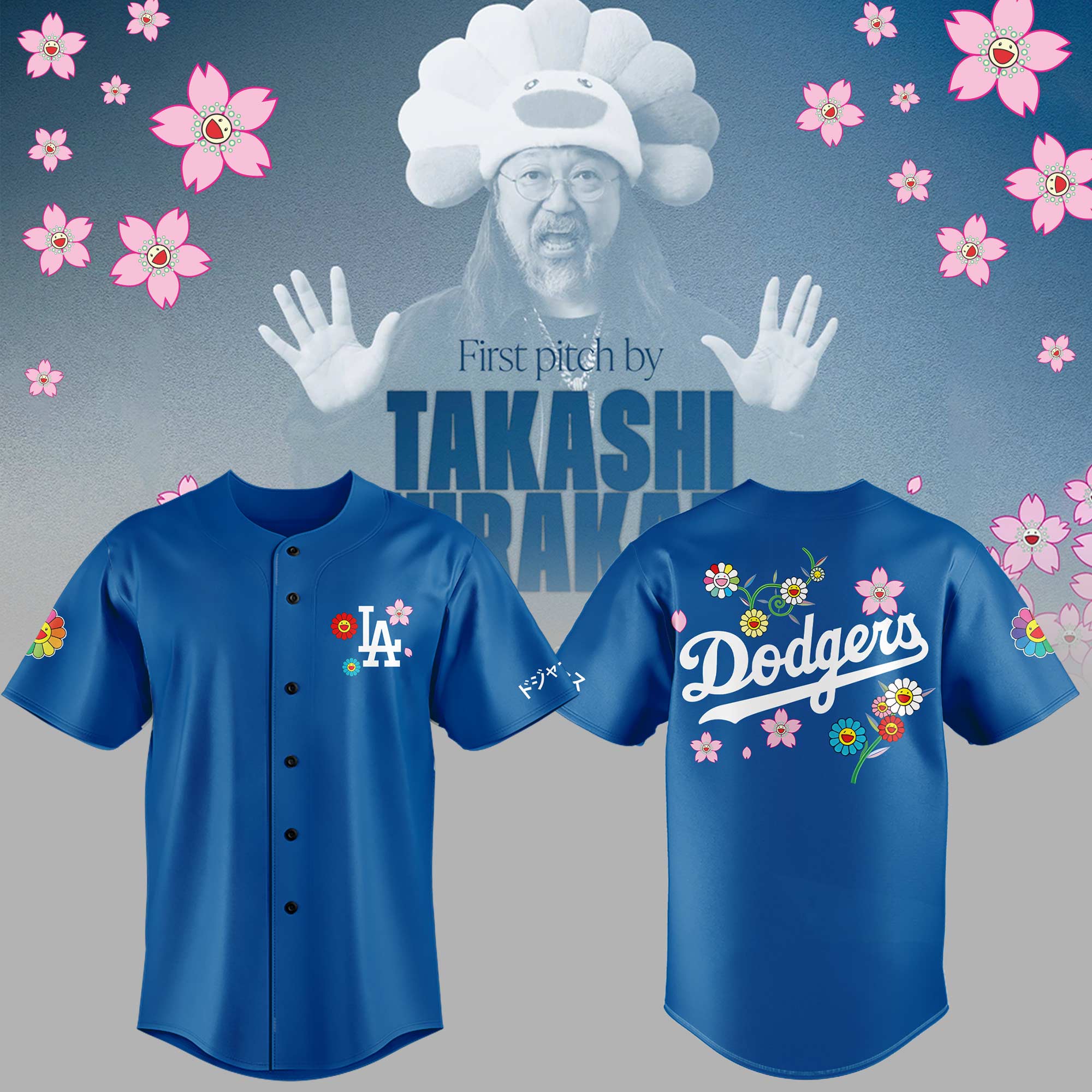 Los Angeles Dodgers x Takashi Murakami Japanese Heritage Night Jersey Baseball Coach Gift Ideas
