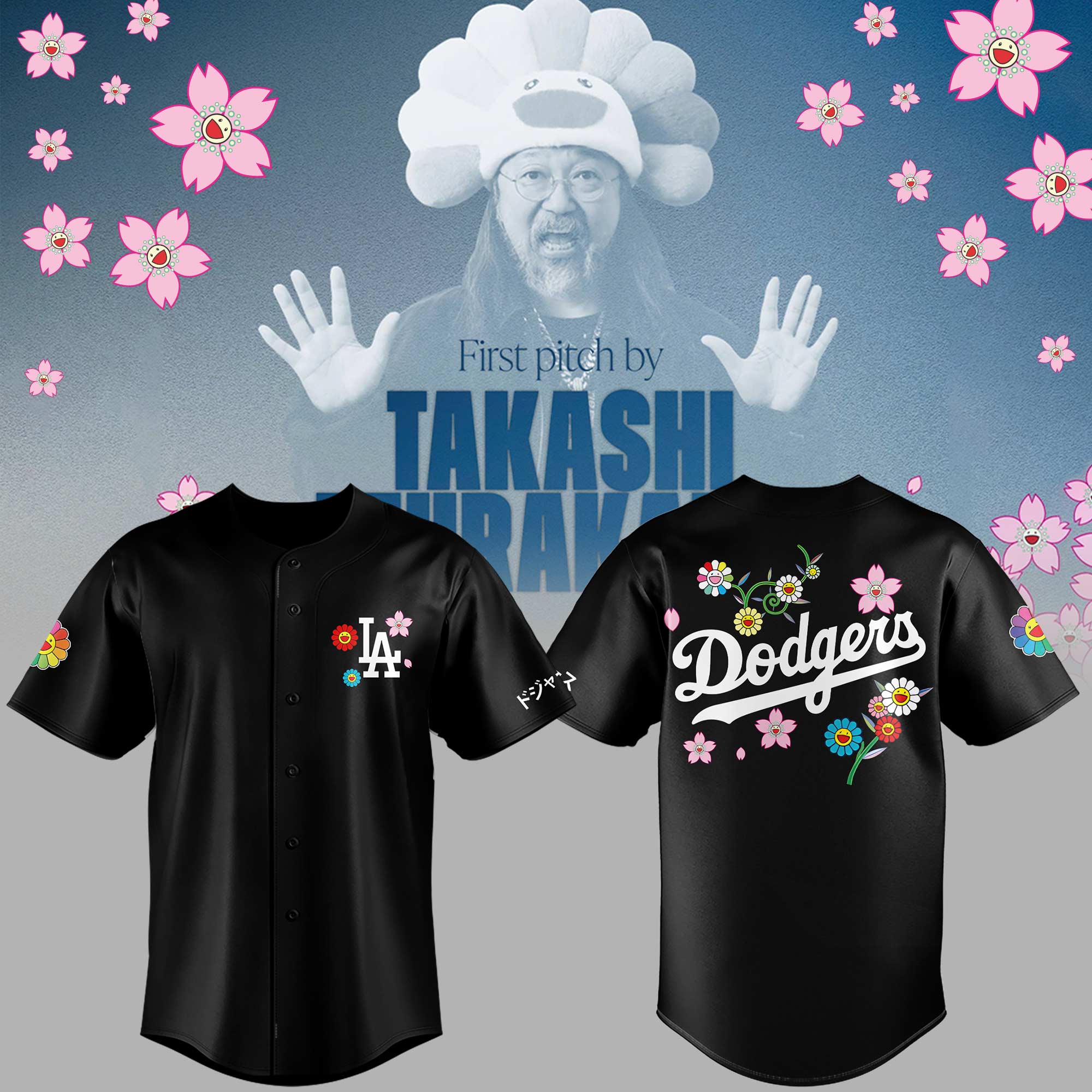 Los Angeles Dodgers x Takashi Murakami Japanese Heritage Night Jersey Baseball Fan Gifts