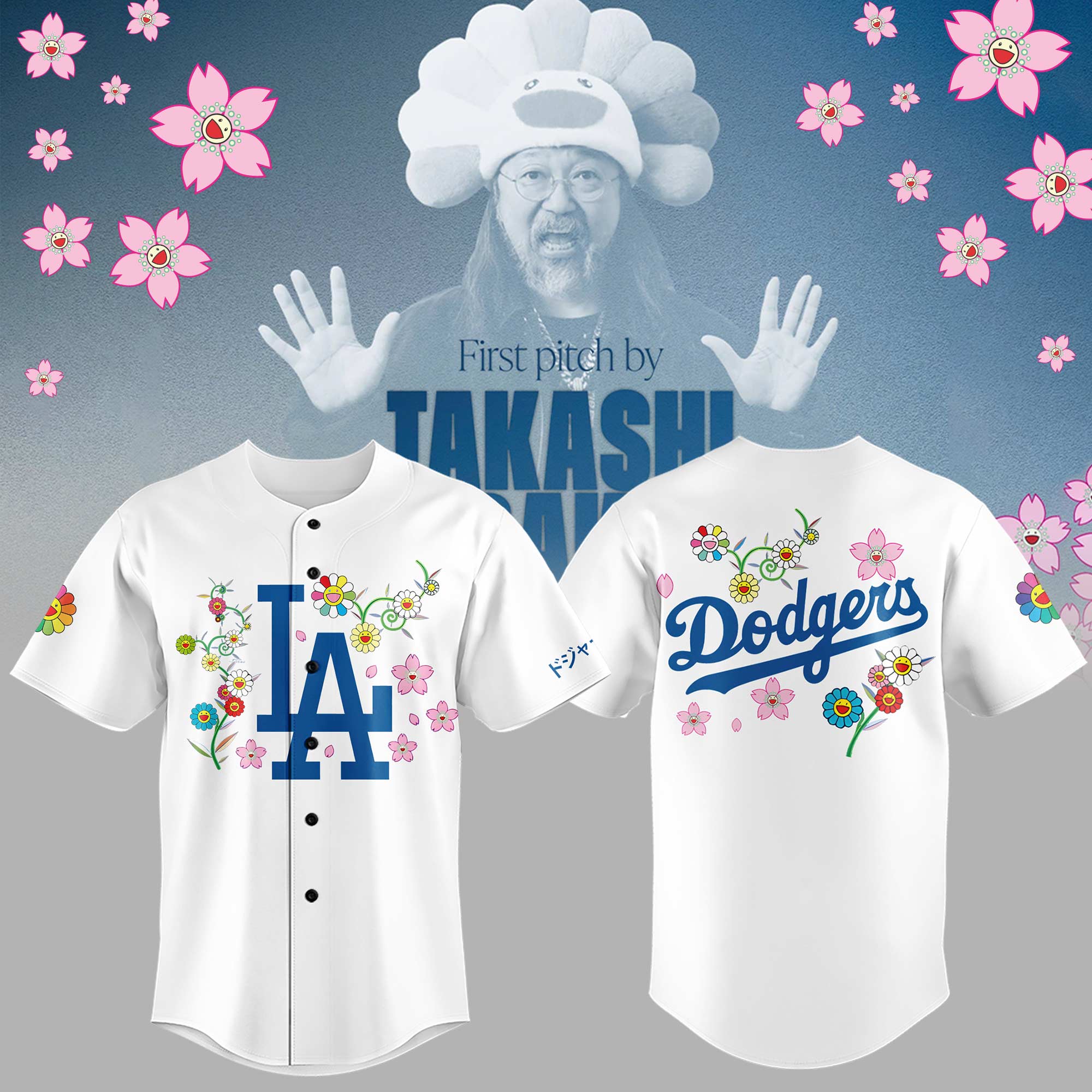 Los Angeles Dodgers x Takashi Murakami Japanese Heritage Night Jersey Gift For Baseball Lover