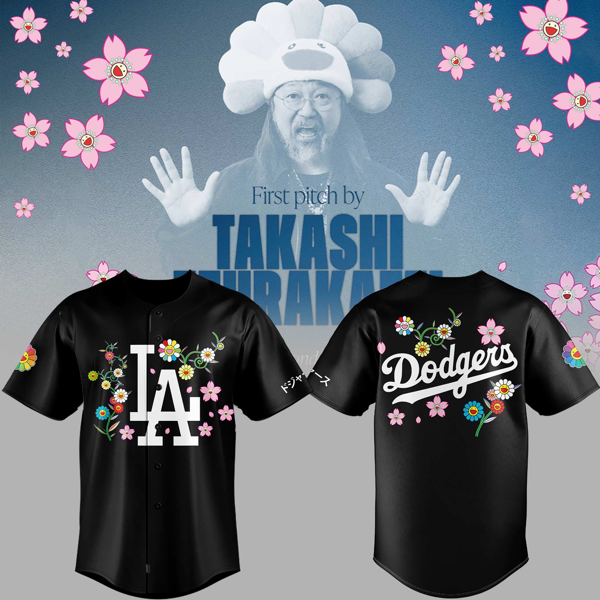 Los Angeles Dodgers x Takashi Murakami Japanese Heritage Night Jersey Gifts For Baseball Fans