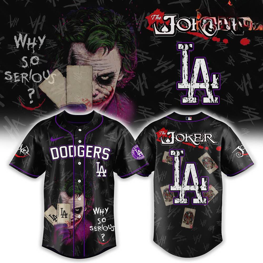 Los Angeles Dodgers x The Joker Why So Serious Special Baseball Jersey Gifts For The Basketball Enthusiast