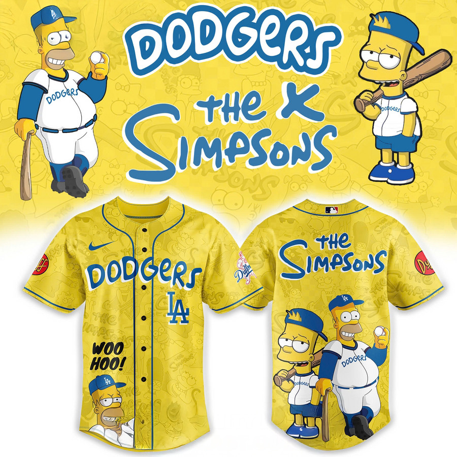 Los Angeles Dodgers x The Simpsons Premium Baseball Jersey Baseball Coach Gift Ideas