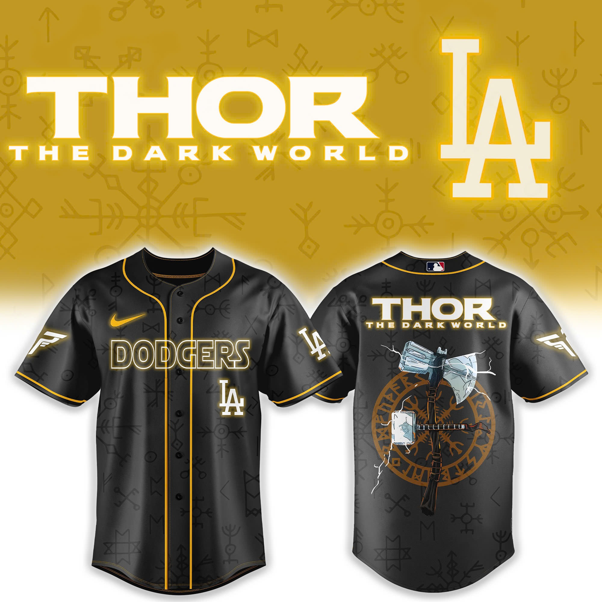 Los Angeles Dodgers x Thor Avengers Jersey Presents For Baseball Lovers
