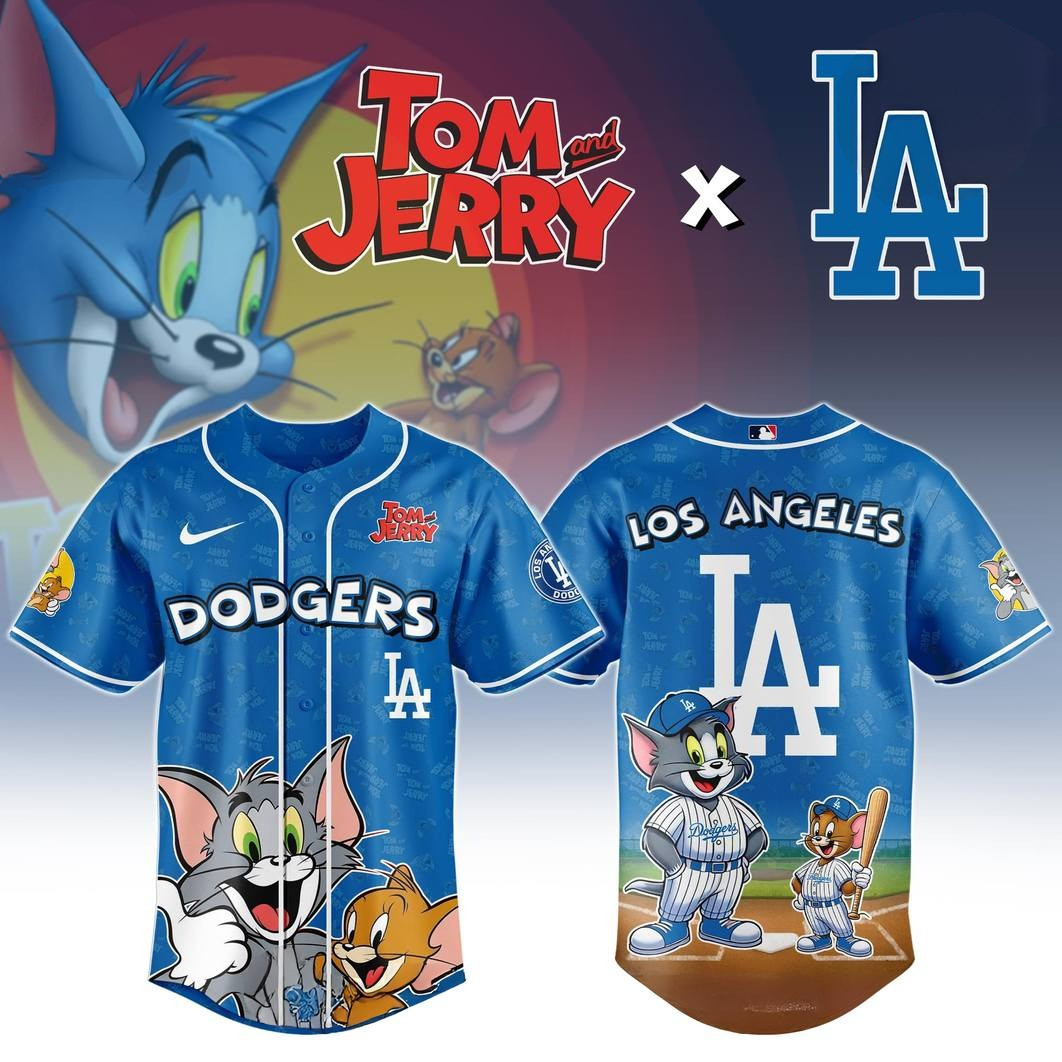 Los Angeles Dodgers x Tom And Jerry Special Edition Baseball Jersey Cool Baseball Gifts