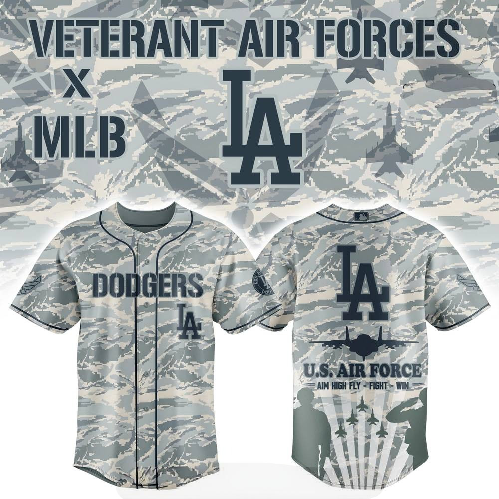 Los Angeles Dodgers x Veteran U.S Air Force 2025 Baseball Jersey Presents For Baseball Lovers