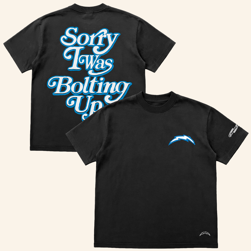 Los Angeles Football Merch Seen X LA Football Sorry I Was Bolting Up T-Shirt Football Fan Gifts