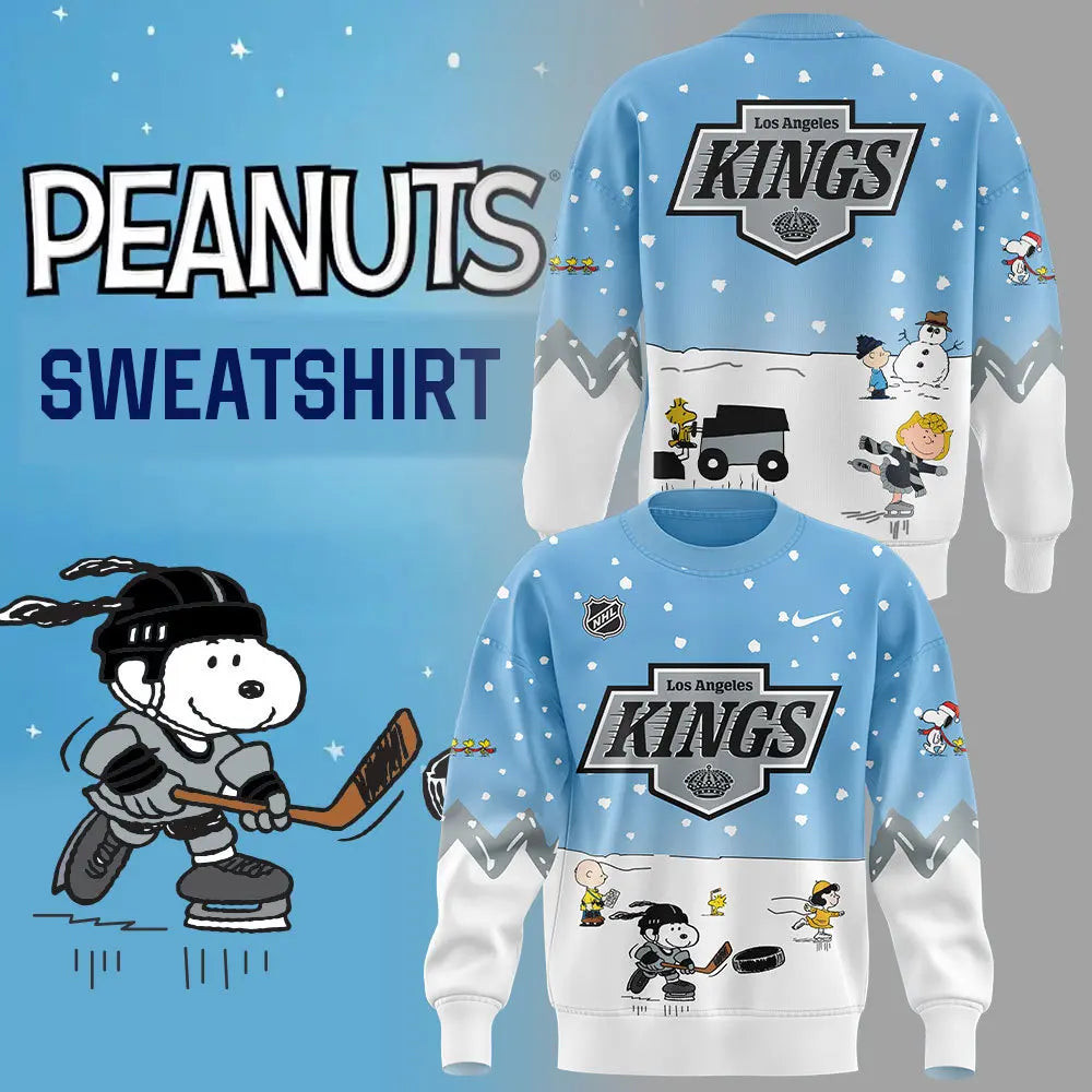 Los Angeles Kings Peanuts Snoopy Hockey Sweatshirt Basketball Fan Gift Ideas