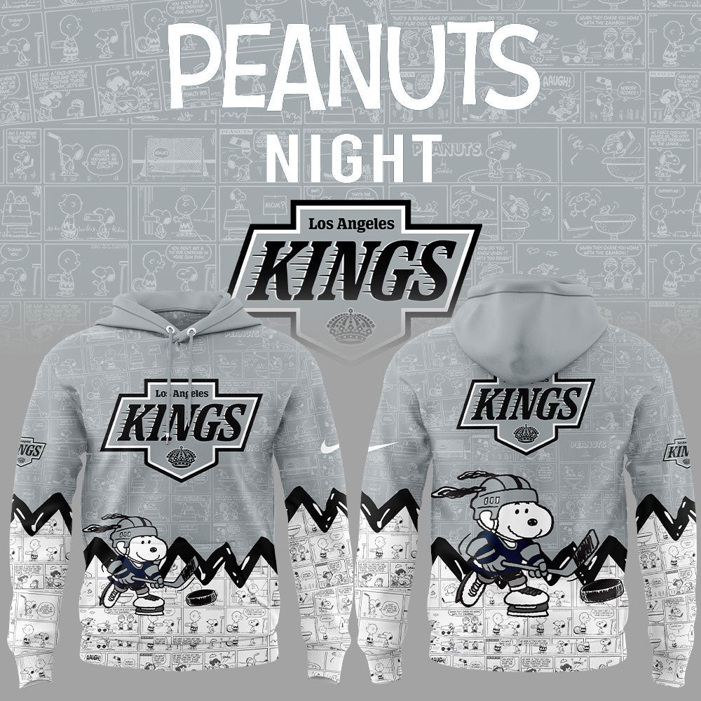 Los Angeles Kings x Peanuts Hoodie Cute Snoopy Lover Ice Hockey Game Day Fan Merch