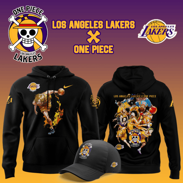 Los Angeles Lakers And One Piece Hoodie Present For Basketball Lover