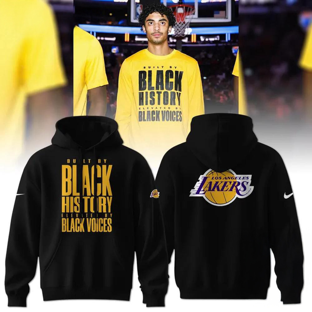 Los Angeles Lakers Black History Black Voices Hoodie Gifts For Basketball Fan