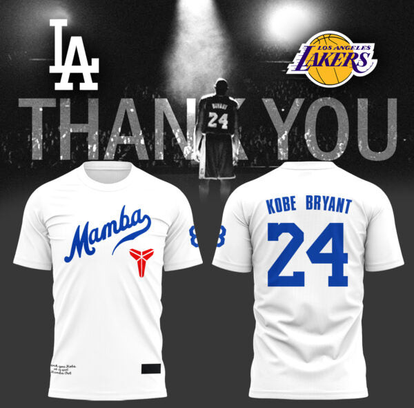 Los Angeles Lakers Mamba 24 Kobe Bryant T-Shirt Basketball Fan Gift Ideas