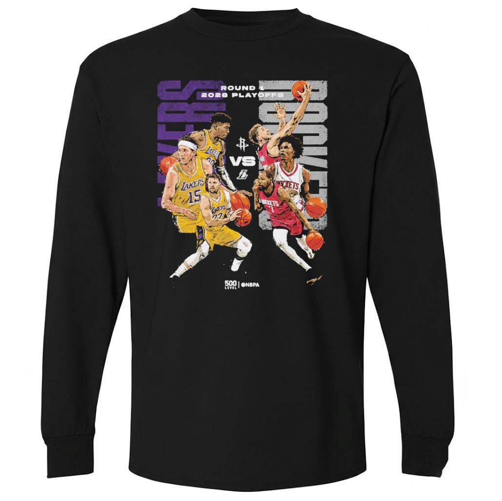 Los Angeles Lakers Vs Houston Rockets Playoffs 2026 Long Sleeve Shirt 2026 Stanley Cup Playoffs Clothing