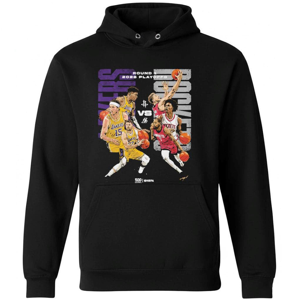 Los Angeles Lakers Vs Houston Rockets Playoffs NB Round 1 2026 Hoodie Basketball Apparel