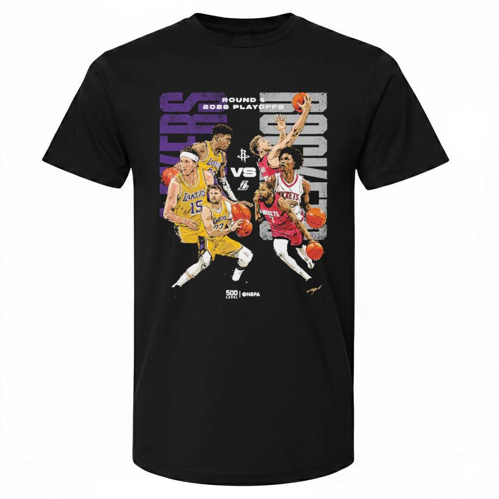 Los Angeles Lakers Vs Houston Rockets Playoffs T-Shirt NBA Round 1 2026 Playoffs Shirt
