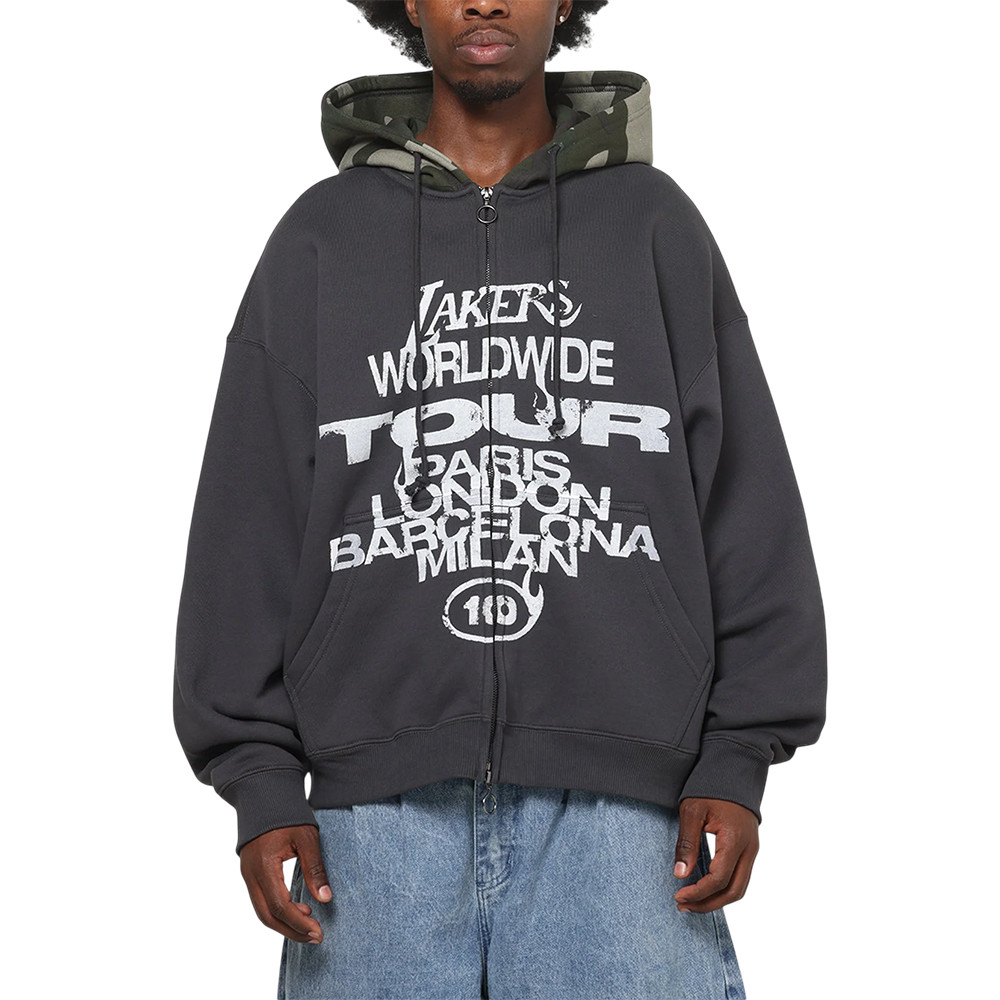 Los Angeles Lakers Worldwide Tour Zip Hoodie Los Angeles Lakers Apparel Basketball Gear