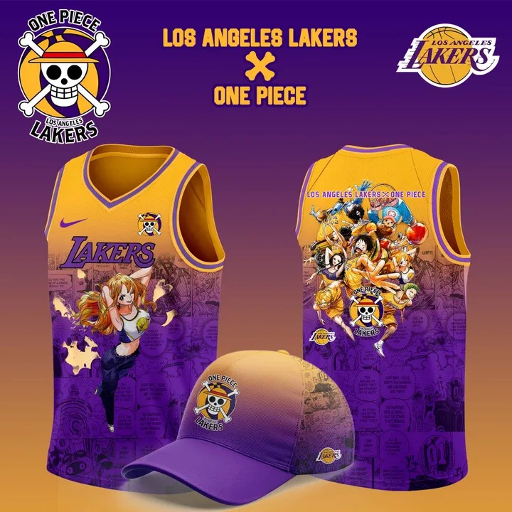 Los Angeles Lakers x NAMI One Piece Pirates Jersey Gifts For Fans