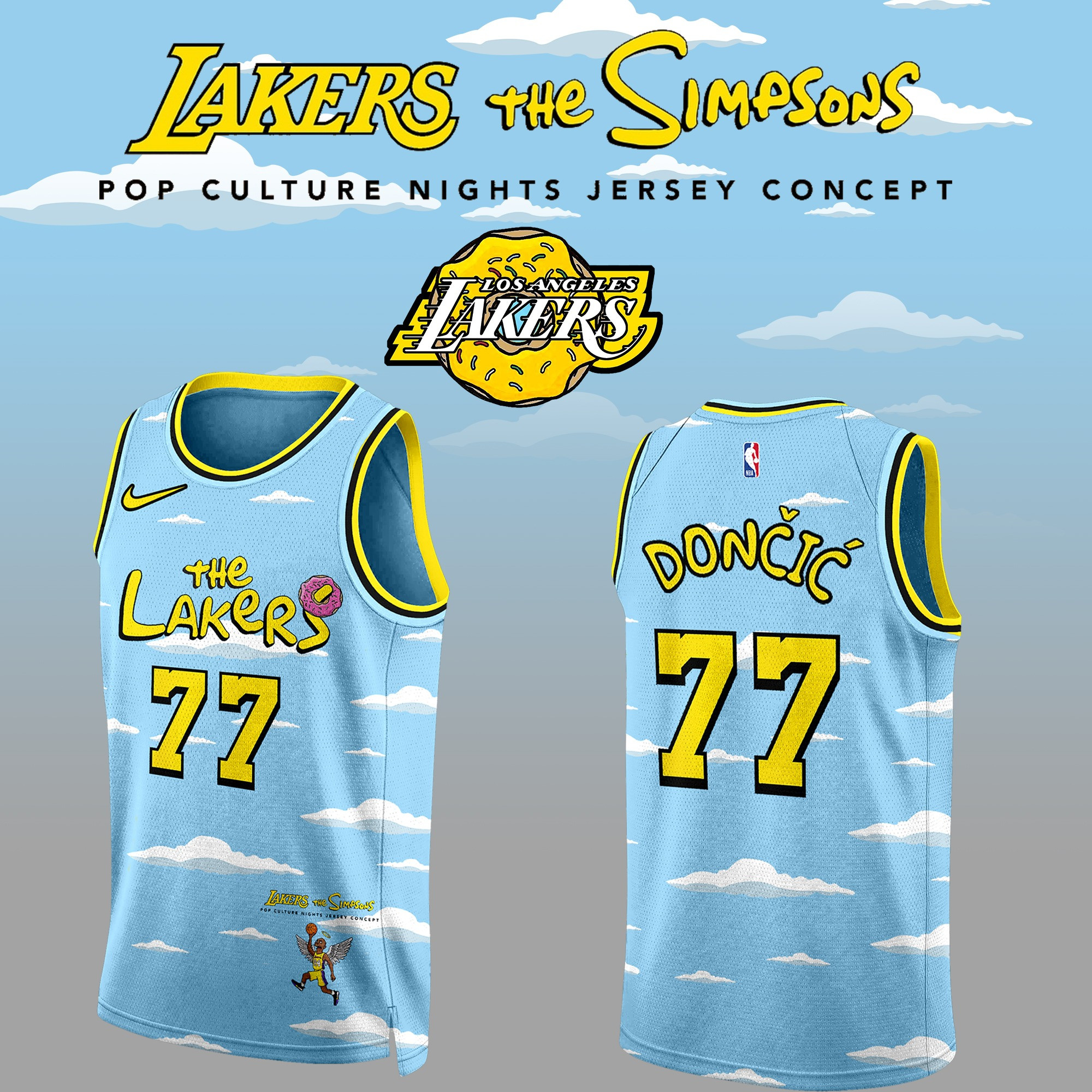 Los Angeles Lakers x The Simpsons Tank Top Jersey Gift For Lakers Fans