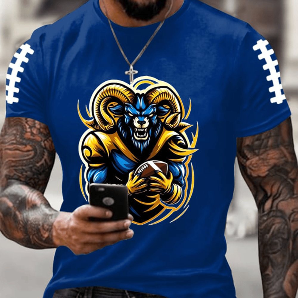 Los Angeles Rams Apparel Rams Mascot T-Shirt Football Clothes Gift For Enthusiasts