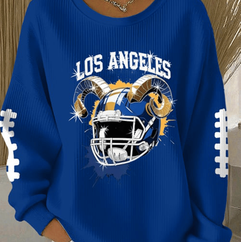 Los Angeles Rams Football Sweatshirt Game Day Los Angeles Rams Clothing Gift For Her