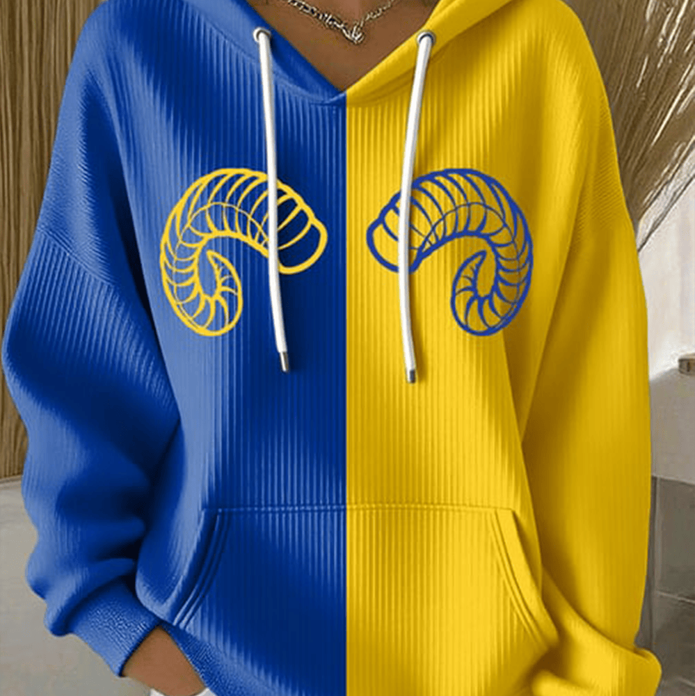 Los Angeles Rams Horn Art Hoodie Los Angeles Rams Apparel Best Fan Gears