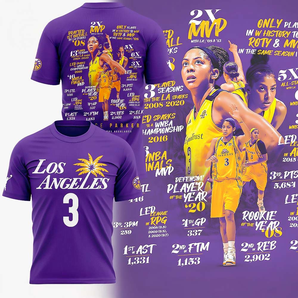 Los Angeles Sparks Candace Parker MVP T Shirt Best Gift For Basketball Fans