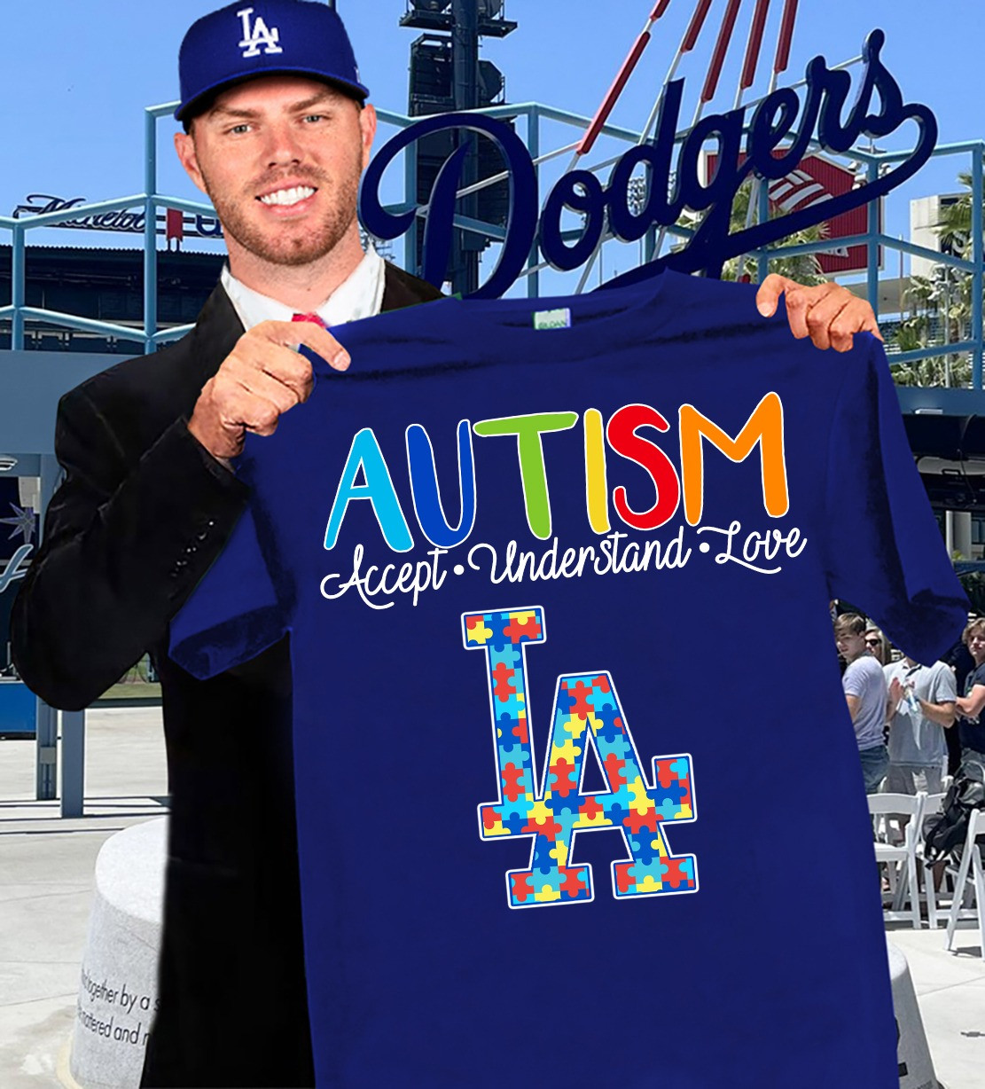 Los Angles Dodgers Autism Awareness Month T-Shirt Accept Understand Gifts For Dodgers Fans