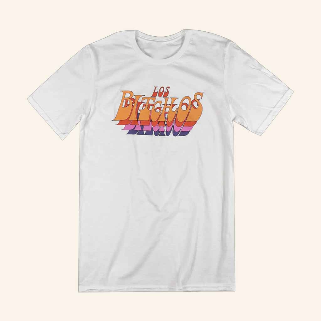 Los Bitchos Merch Los Bitchos Logo Layered White T-Shirt Best Gifts For Music Lovers Los Bitchos Merch Los Bitchos Logo Layered White T-Shirt Best Gifts For Music Lovers