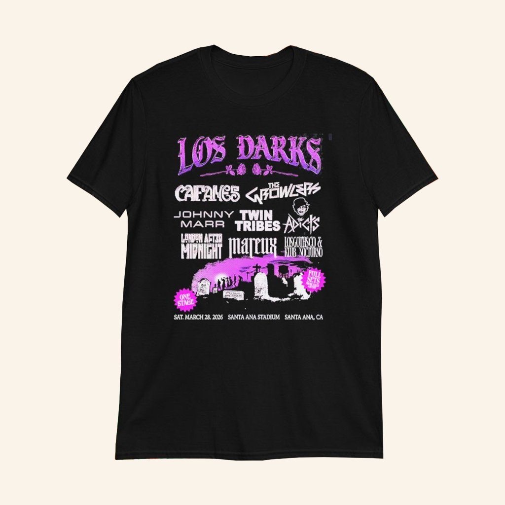 Los Dark Festival Full Lineup Live In Santa Ana California On March 28 2026 T-Shirt Fan Merch