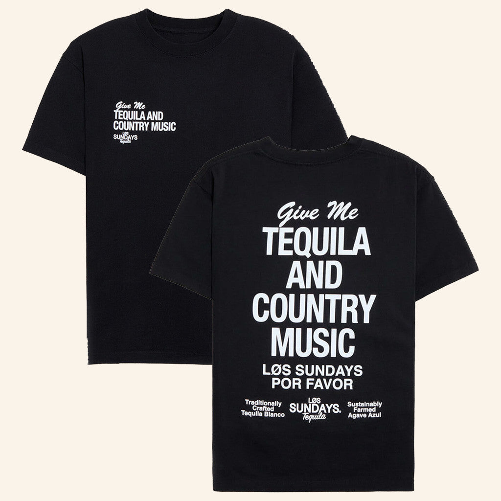 Los Sundays Merch The Tequila And Country Music Black T-Shirt Him Gifts Los Sundays Merch The Tequila And Country Music Black T-Shirt Him Gifts