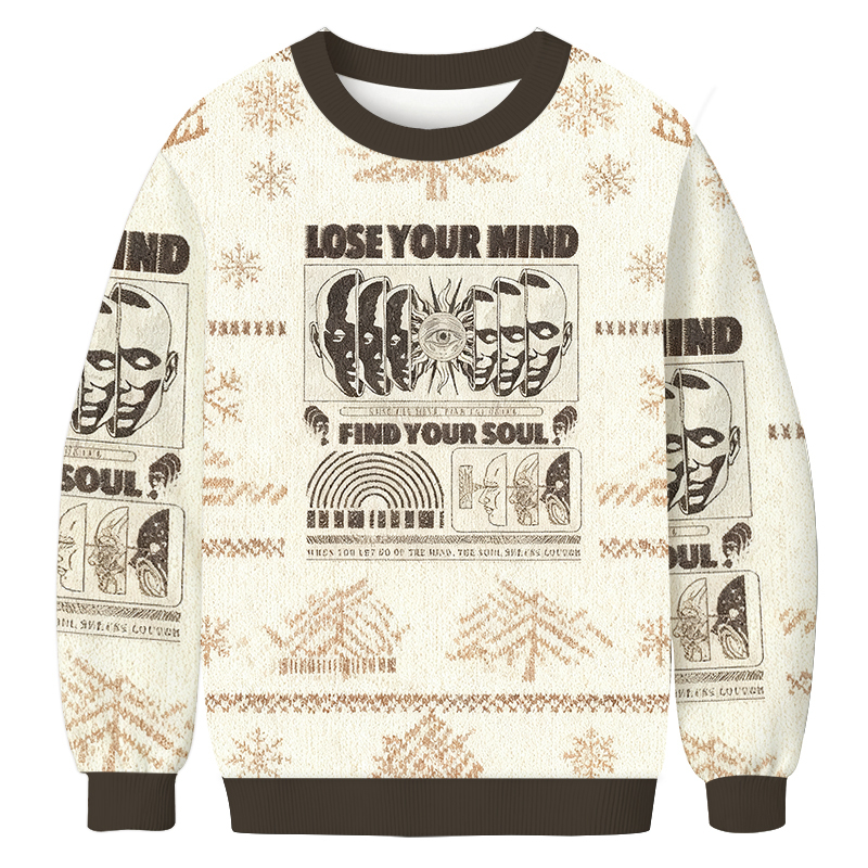 Lose Mind Find Soul Christmas Ugly Sweatshirt Festive Xmas Winter Sweater Gift Ideas Lose Mind Find Soul Christmas Ugly Sweatshirt Festive Xmas Winter Sweater Gift Ideas
