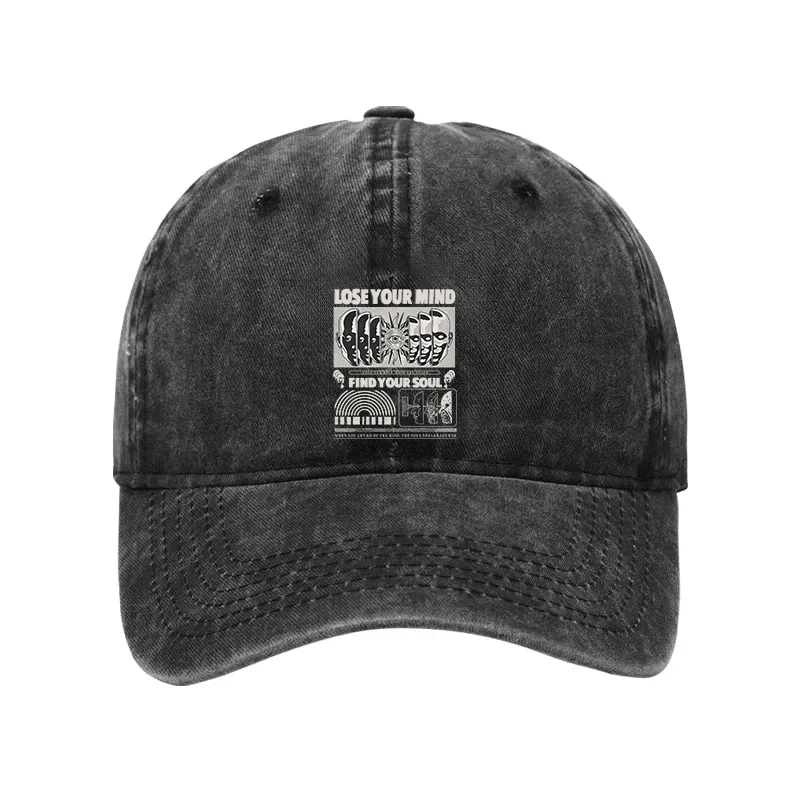 Lose Mind Find Soul Washed Hat Humorous Cap Unique Gifts For Father