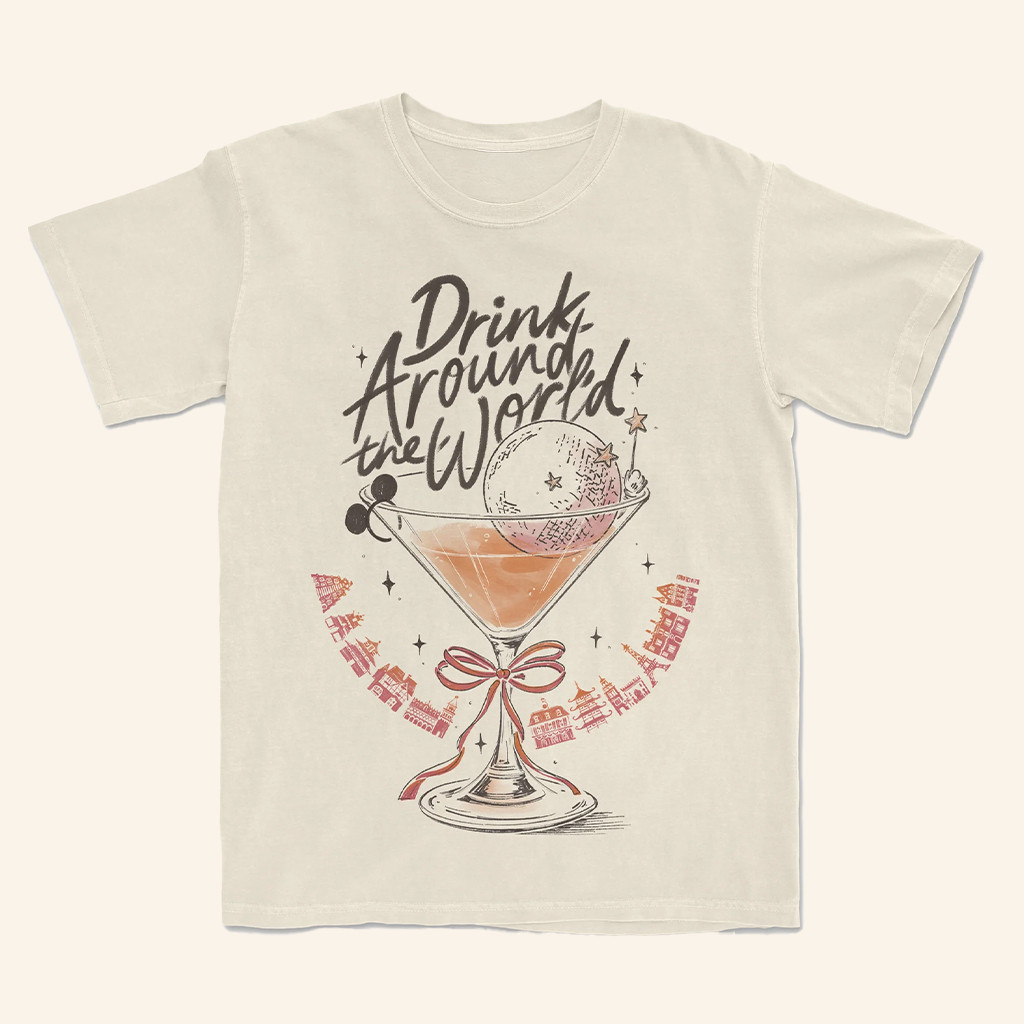 Lost Bros Trading Co Merch Drink Around The World T-Shirt Gifts For Girlfriend