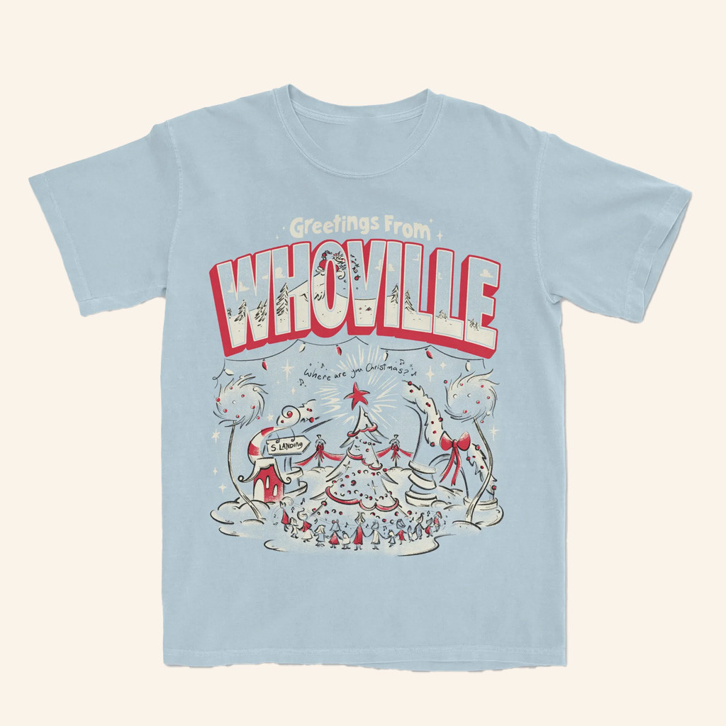 Lost Bros Trading Co Merch Greetings From Whoville Shirt Xmas Gifts For Girlfriend