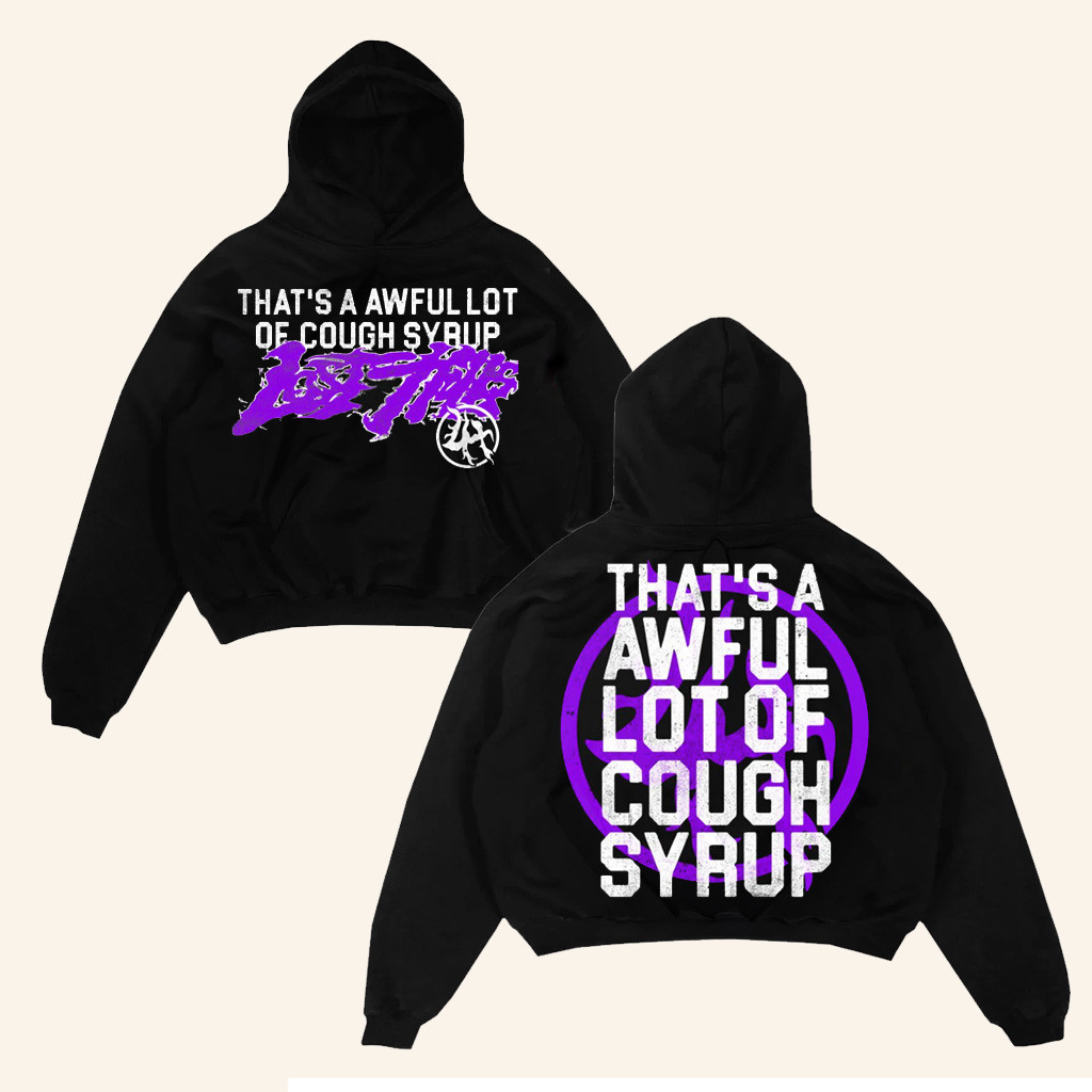Lost Hills X Alocs That's A Awful Lot Of Cough Syrup Hoodie Cream SB Merch Gifts For Him