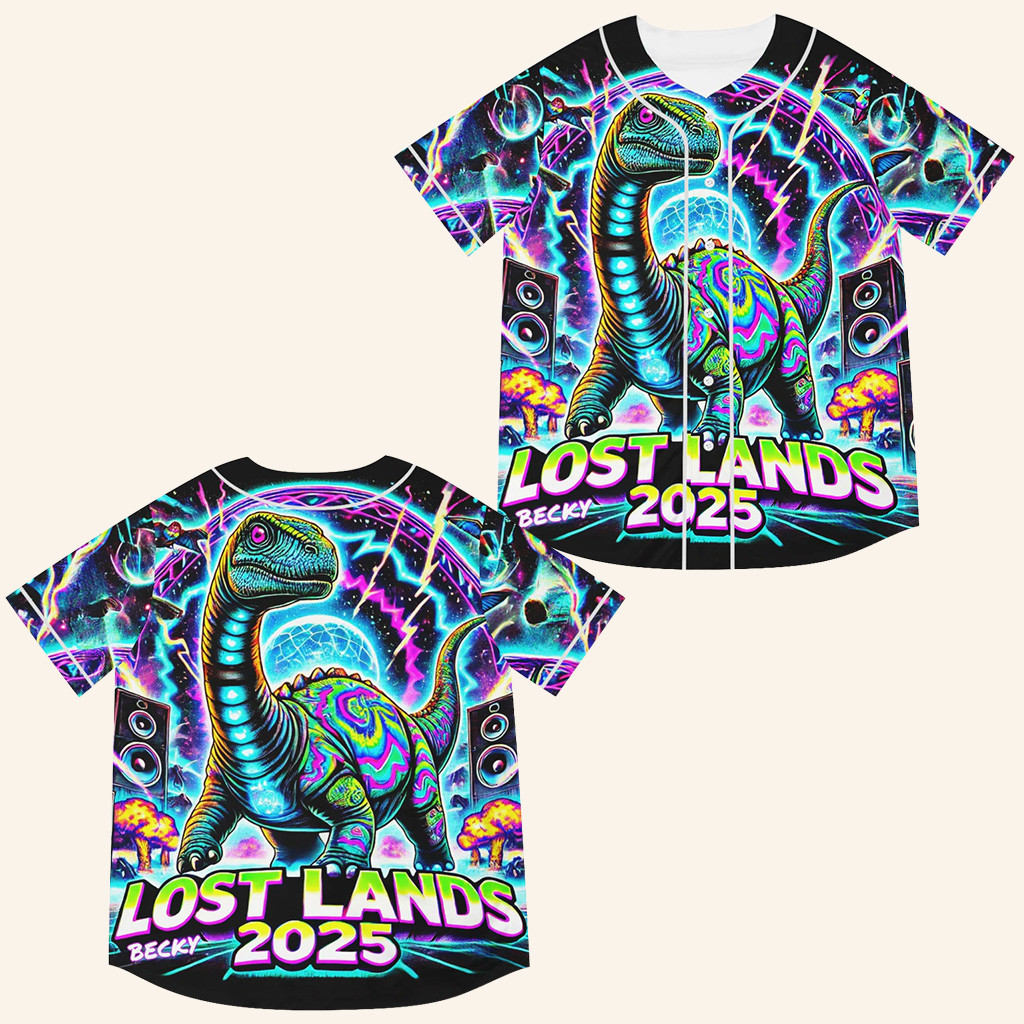 Lost Lands 2025 Baseball Jersey Festival Dinosaur Jersey Lost Lands Merch Gifts For Son