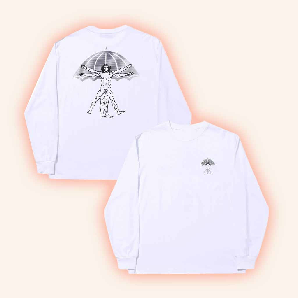 Lostart Merch Helas Vitruve Long Sleeve White T-Shirt Unique Gift For Him Lostart Merch Helas Vitruve Long Sleeve White T-Shirt Unique Gift For Him