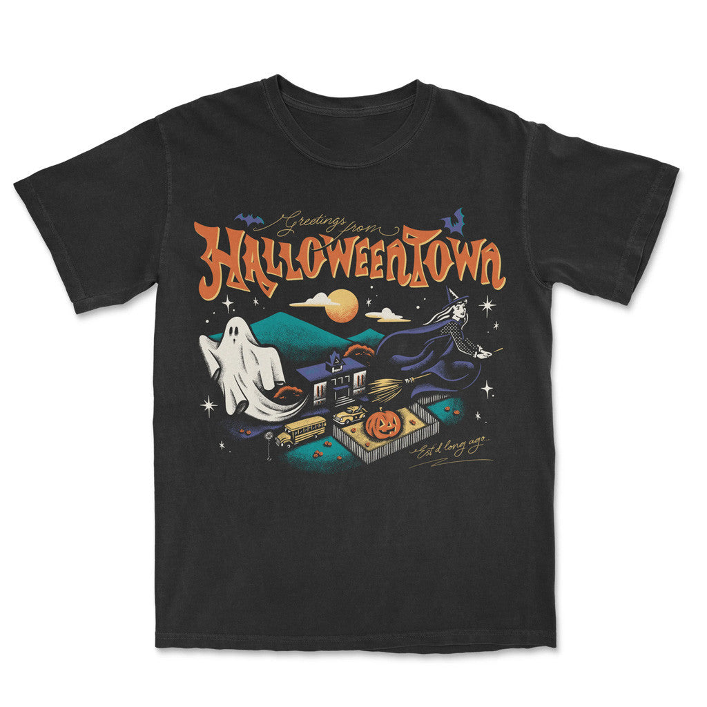 Lostbrostradingco Merch Greetings From Halloweentown T-Shirt Best Gifts For Boyfriend