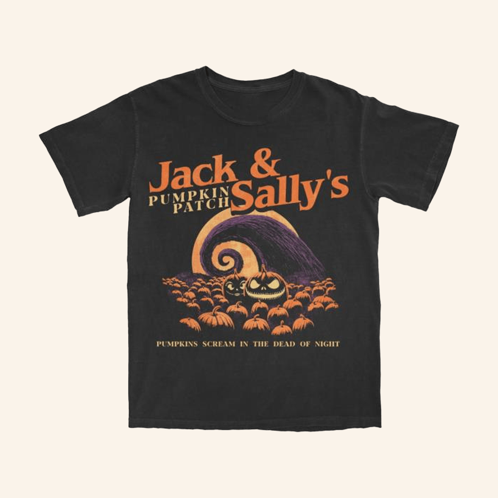 Lostbrostradingco Merch Jack And Sally's Pumpkin Patch T-Shirt Friends Gifts Lostbrostradingco Merch Jack And Sally's Pumpkin Patch T-Shirt Friends Gifts