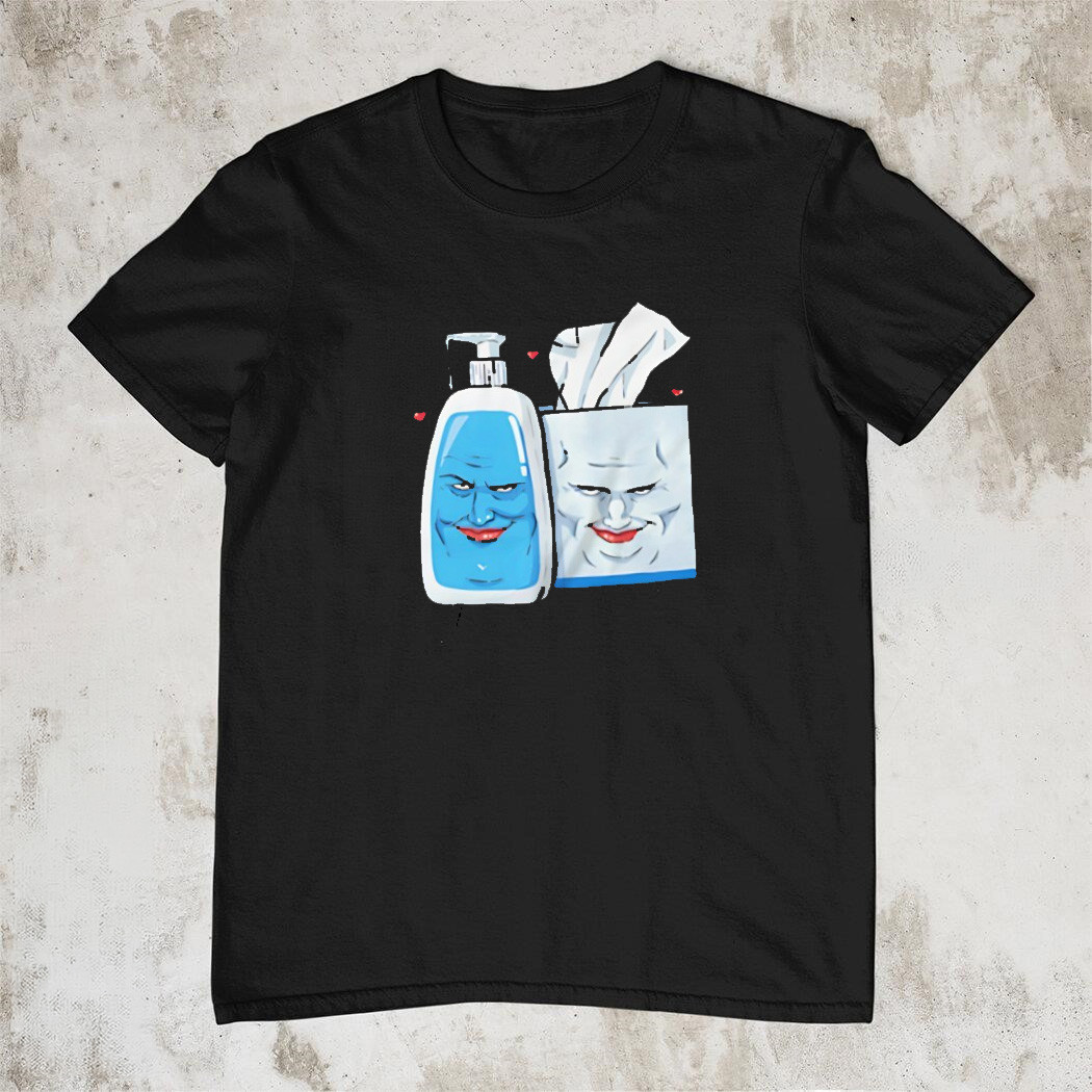Lotion And Tissues Smiling Meme T-Shirt Funny Trending Viral Shirt Humor Fan Gear Gift For Friends