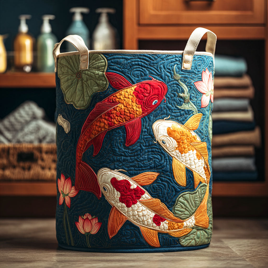 Lotus Companions Quilted Laundry Basket Merch For Him
