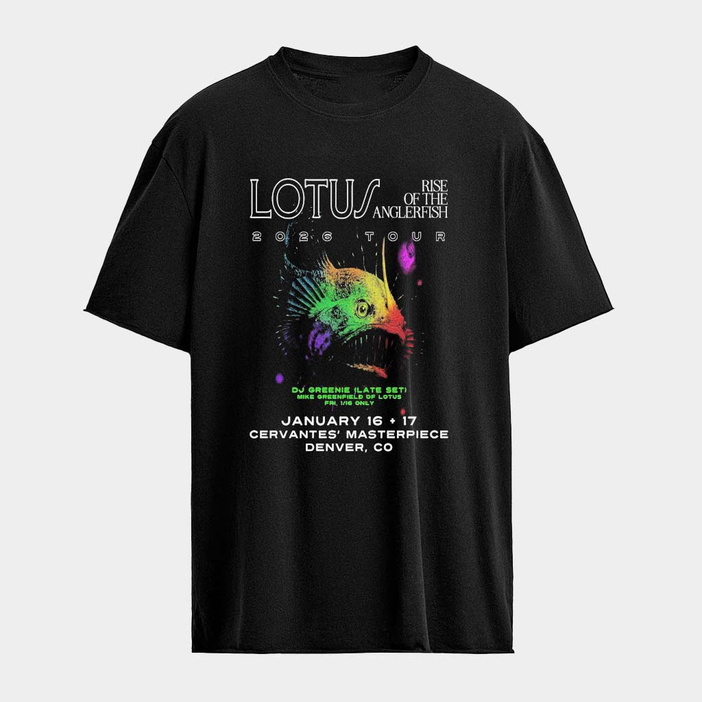 Lotus Rise Of The Anglerfish Denver CO Jan 16 17 2026 Tour T-Shirt Fan Merch Present For Him