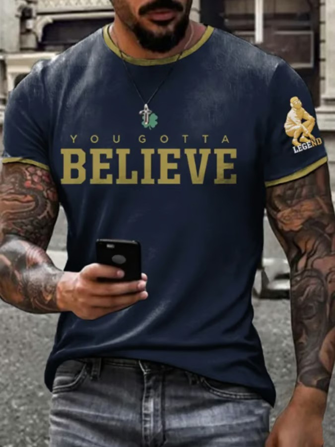 Lou Holtz You Gotta Believe T-Shirt Notre Dame Legend Memorial Clothing Best Gift For Irish Fans