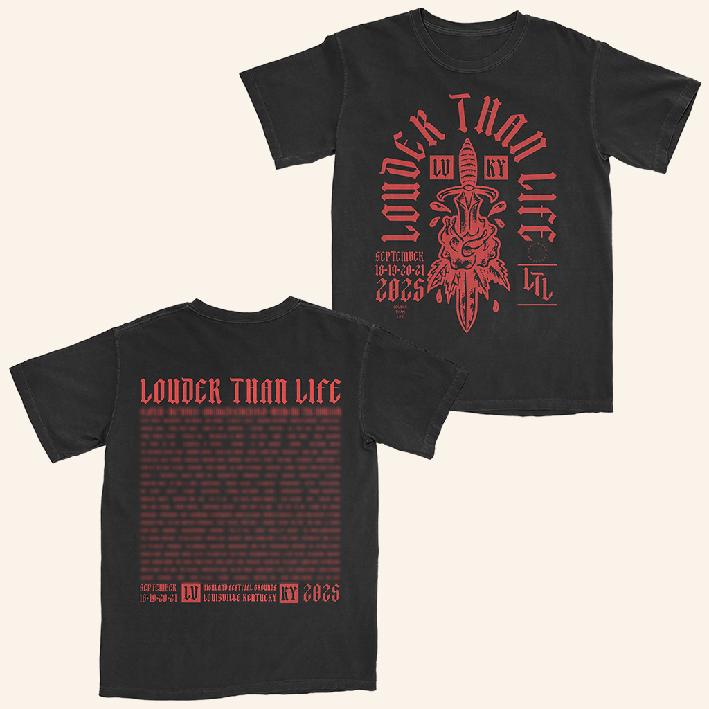 Louder Than Life Merch Dagger Rose T-Shirt Music Related Gifts For Guys Louder Than Life Merch Dagger Rose T-Shirt Music Related Gifts For Guys