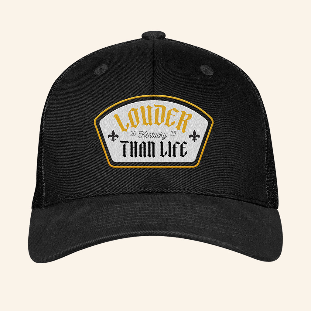 Louder Than Life Merch Saint Shield Embroidered Trucker Hat Music Related Gifts For Guys Louder Than Life Merch Saint Shield Embroidered Trucker Hat Music Related Gifts For Guys