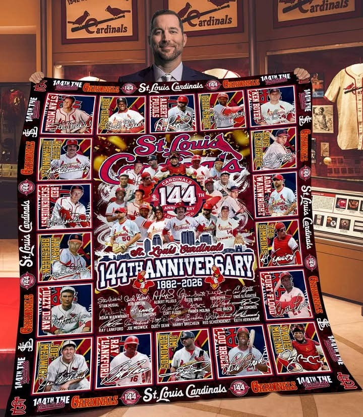 Louis Cardinals 144Th Anniversary Fleece Blanket 1882-2026 Fan Merch Baseball Lover Gifts