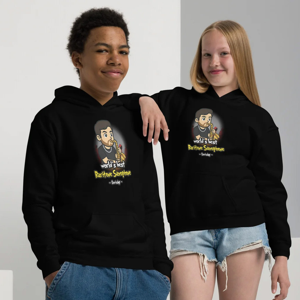 Louisayy Merch World's Best Baritone Saxophone Hoodie Black Gift Ideas For Son Louisayy Merch World's Best Baritone Saxophone Hoodie Black Gift Ideas For Son